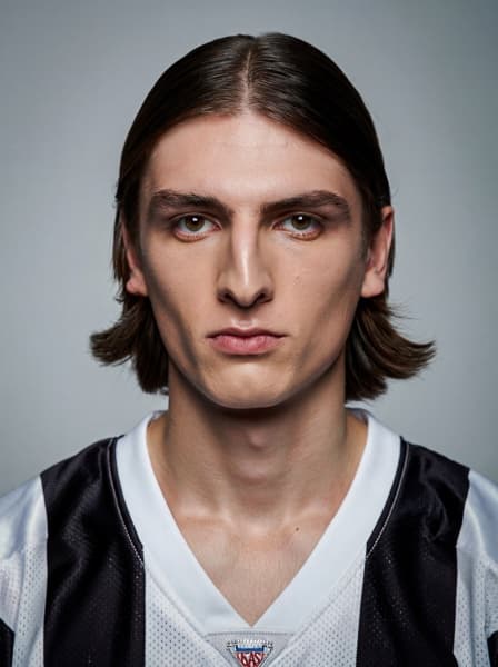 Model in jersey portrait