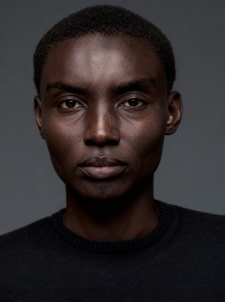 Model in sweater portrait