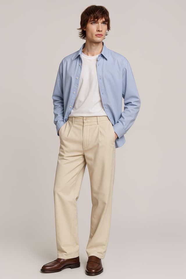 Model in layered look