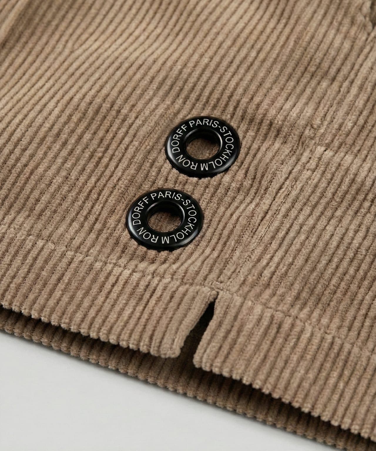 Ron Dorff corduroy tennis shorts, eyelet detail