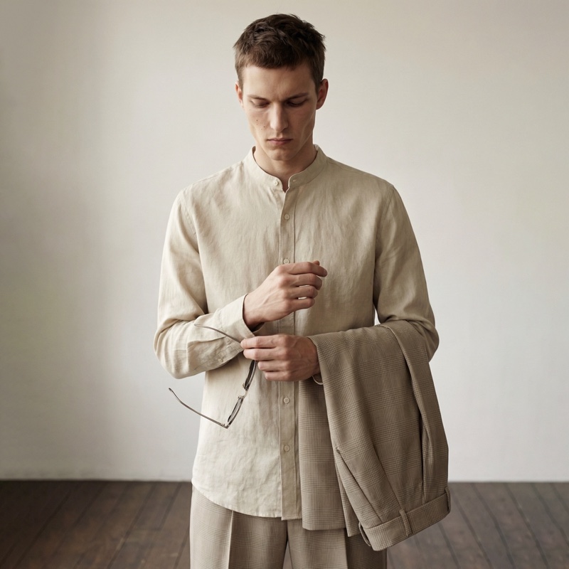 Beige Linen Shirt